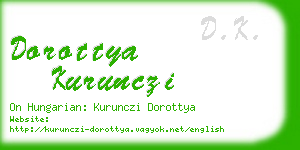 dorottya kurunczi business card